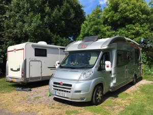 Zygie parked next to Roxie at Ash Farm, near Taunton
